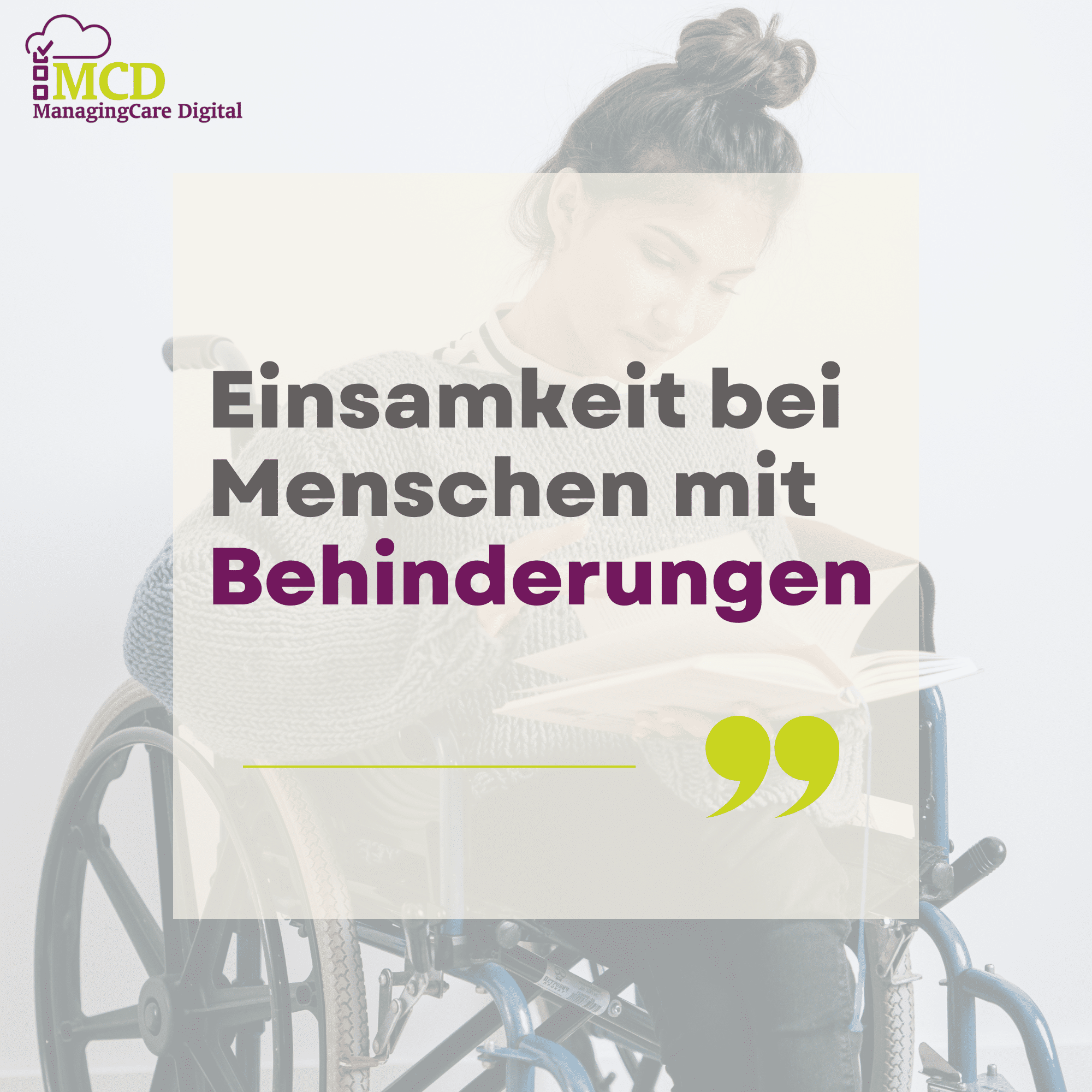 Einsamkeit bei Menschen mit Behinderung