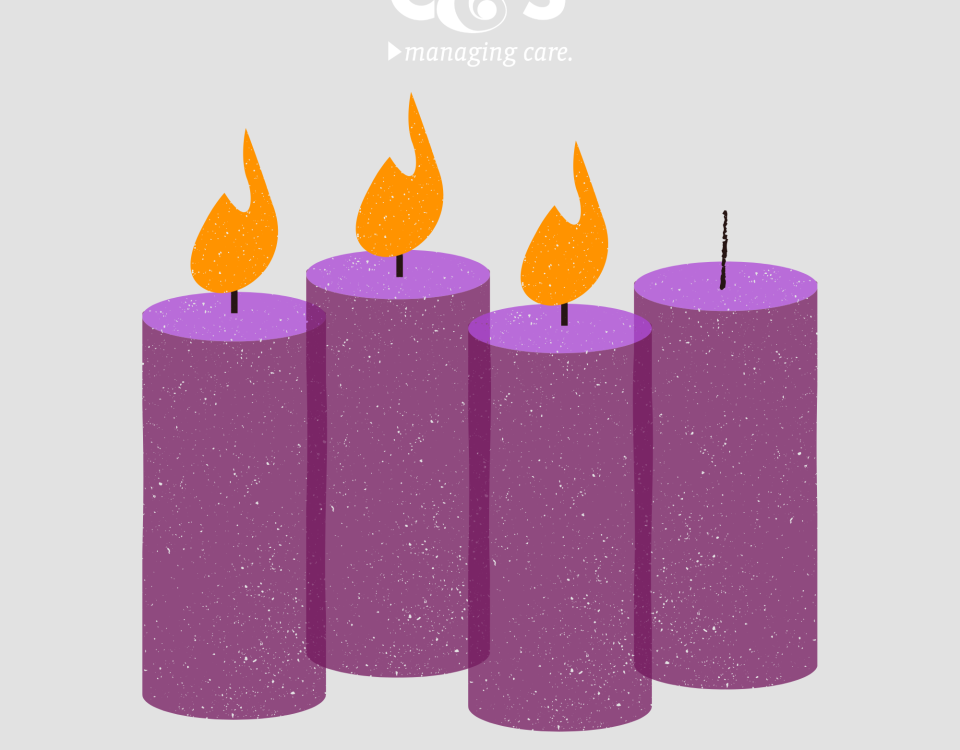 3rd Advent with three burning candles