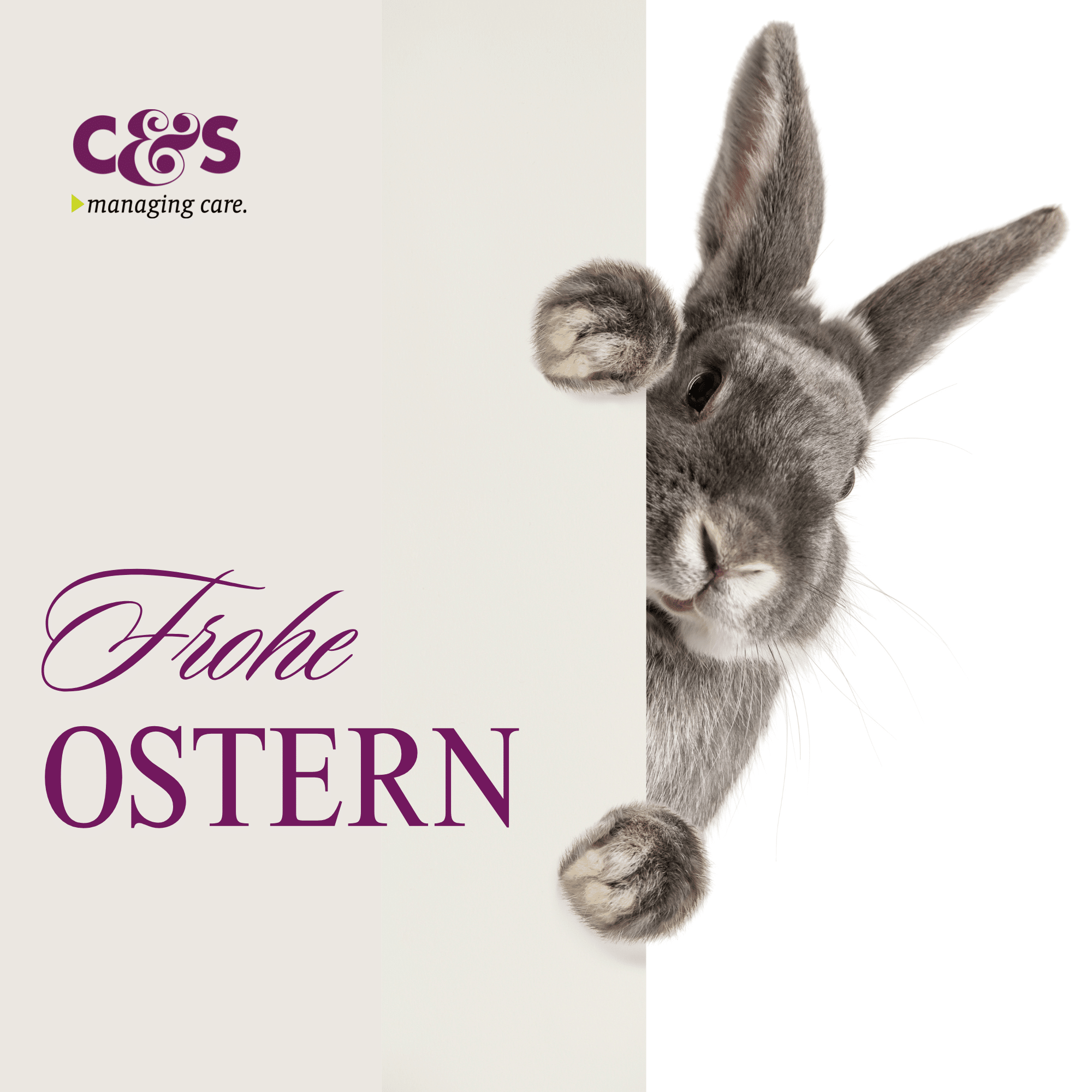 Happy Easter with picture of bunnies