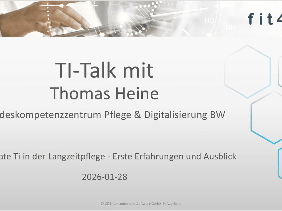 TI Talk mit Thoms Heine zum Thema 6 Monate & in der Langzeipflege